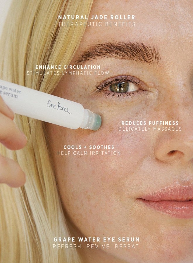 Ere Perez - Grape Water Eye Serum | Decongest, De-Puff, Tone Eye Area | Visibly Smooths + Softens Fine Lines | Peptides, Amino Acids | Vegan, Cruelty-Free, Clean Beauty (0.3 fl oz | 8 mL) - Image 5